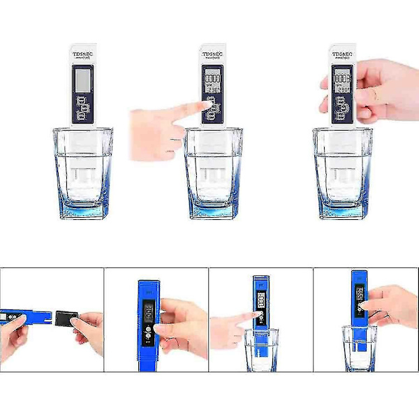 Digital pH- och TDS-mätare Combo 0,05pH Hög Noggrannhet pH-mätare Noggrannhet TDS-mätare Vattenkvalitetsmätare