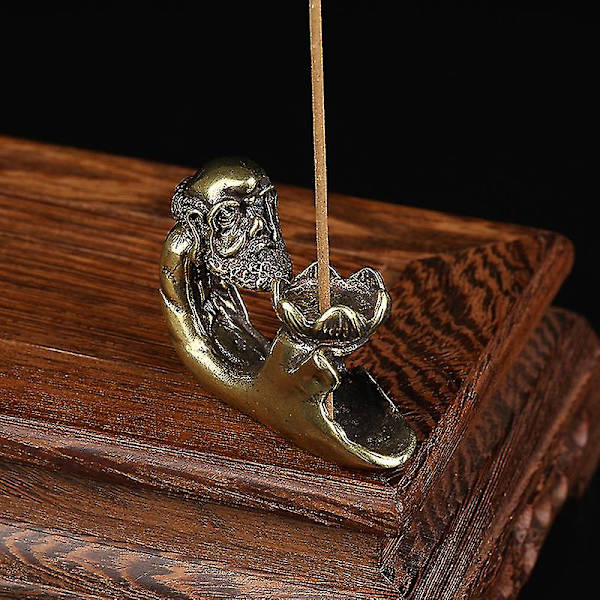 Tilbageflydende Røgelseholder Messing Røgelsebord Sød Tilbageflydende Holder Til I Stue Soveværelse Studie Kontor Etc(bronze)(1stk)