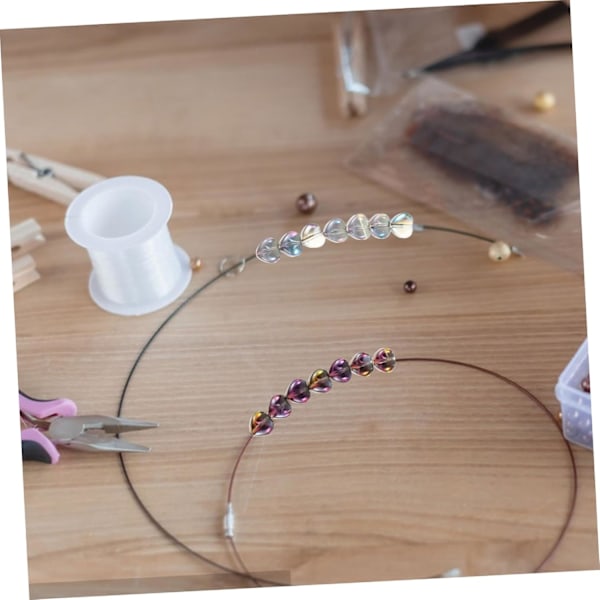 DIY Smykkelaging Hjerte Glassperler Fargerike Gradientperler