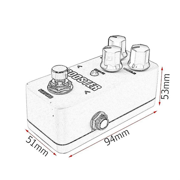 Fbs-2 Mini Overdrive Gitarr Effektpedal Två-bands EQ