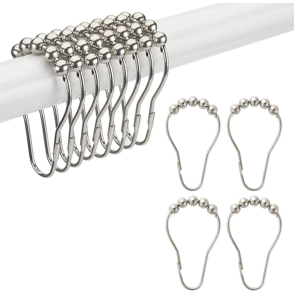 Duschdraperiringar, Rostfria Metallduscharingringar