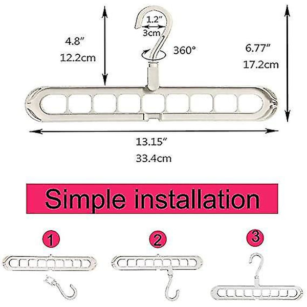 Multifunktionel Magic Hanger Anti-Skid Pladsbesparende