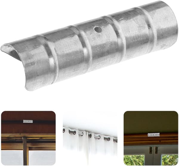 2 stk. gardinstangsbeslag Gardinstangsforbindelsesdel Hule jernsamlinger Klassisk design Nem