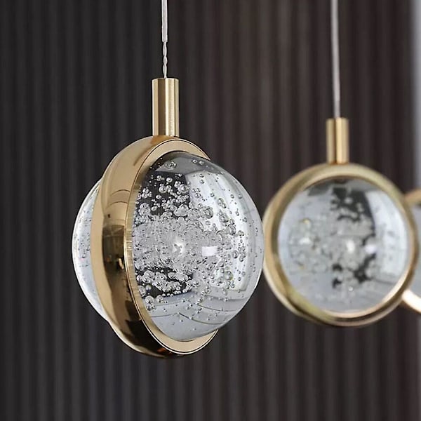 LED-Hänglampa Sängbord Guld Globe Design Ö 12cm
