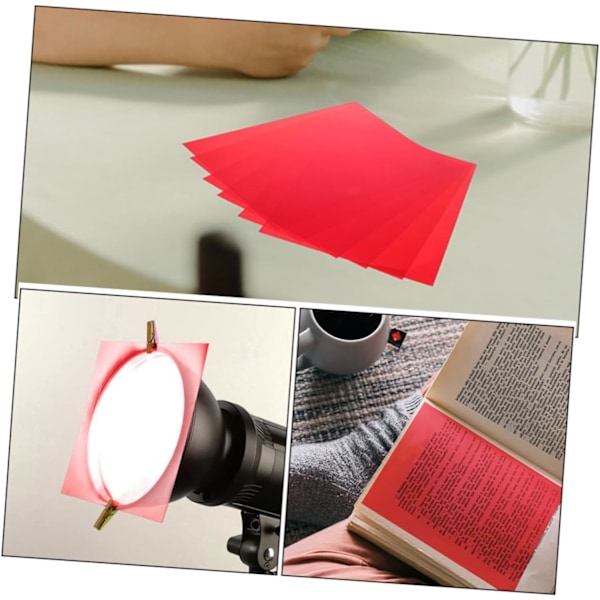 5 Pakke Lysdempende Ark Korreksjonsfiltre Transparensfilm