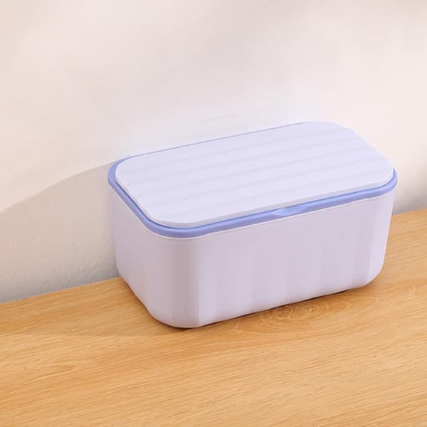 2 stk påfyllbar våtservietter-etui, oppbevaringsboks for vev, kompakt og lett design, solid plast