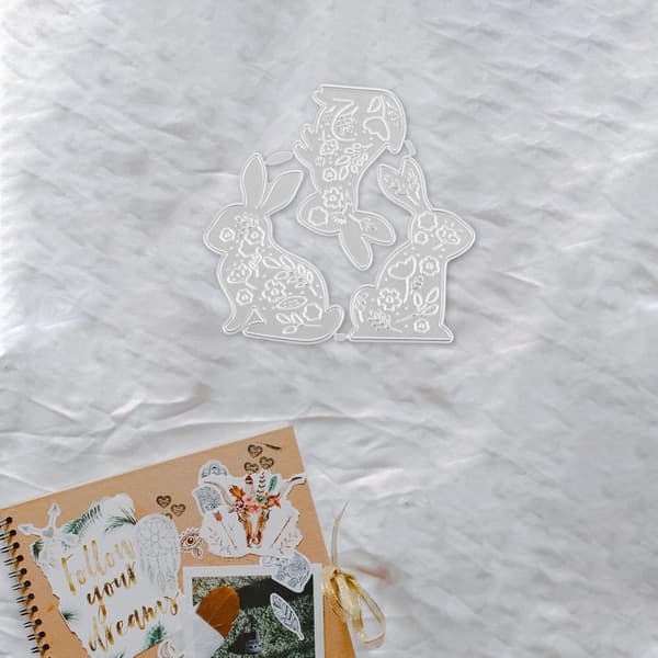 Påskprägling skärform kolstålform 75x78mm silverkaninstencil