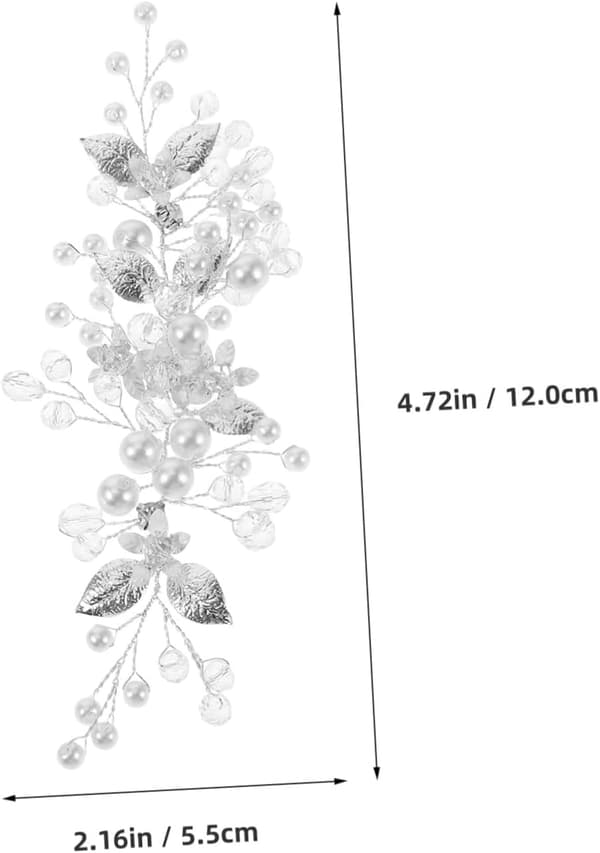 Blomst Rhinestone Hårvin Blomster Hodeplagg Glitrende Bryllupshårtilbehør for Bruder