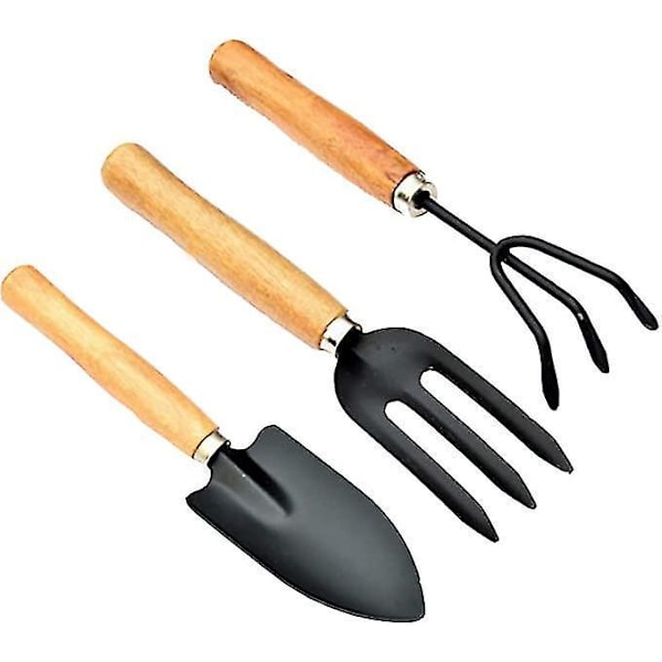 Mini Skovl Rake Spade Hage Håndverktøy Tresett