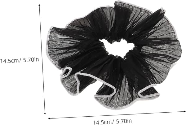 4 stk. store volanghårbånd elastiske scrunchies for kvinner jenter tykt hår stylingtilbehør for hverdagsmøter