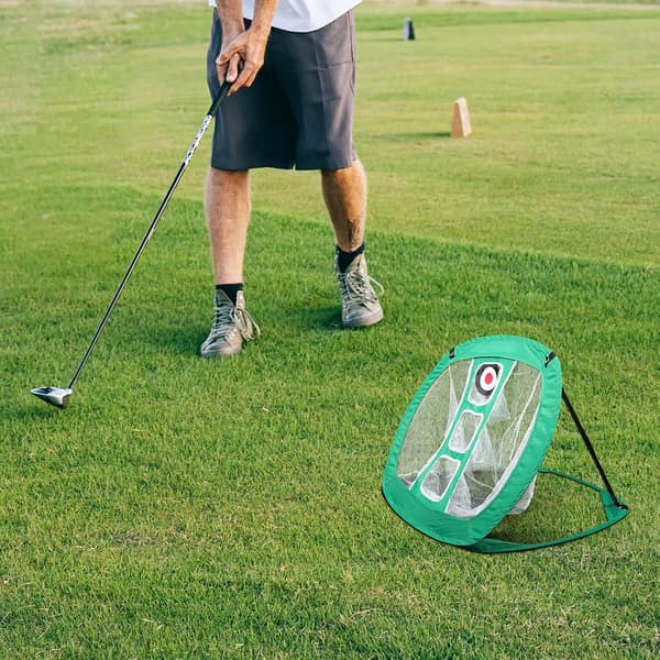 Bærbart foldbart golf chipping træningsnet indendørs udendørs træningsudstyr