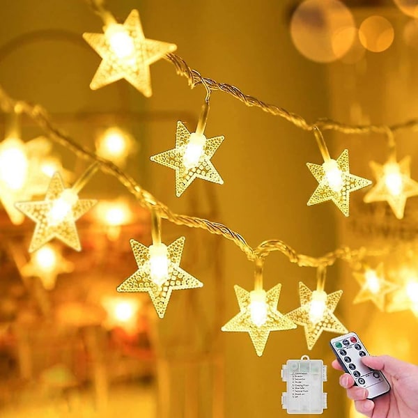 Julstjärna Fairy String Lights 10m 80led Fjärrkontroll