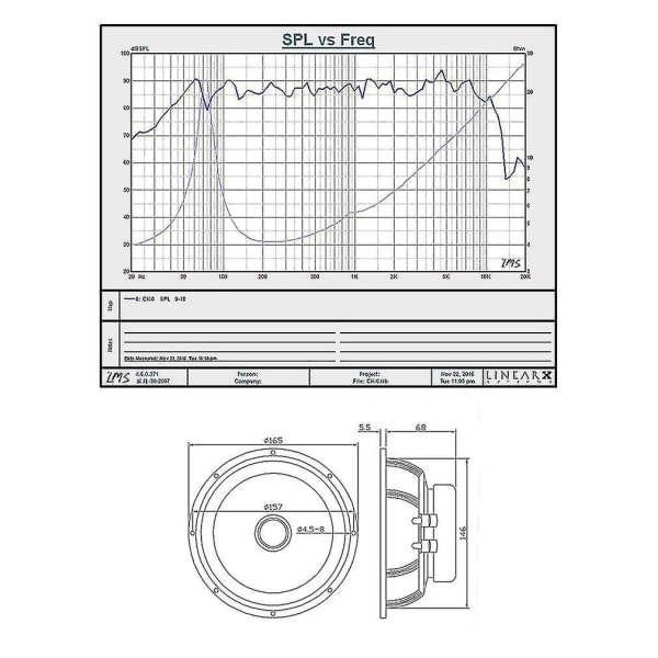 6,5 tuuman auton äänentoistokaiutin 60W 4ohm Hifi-kaiutin