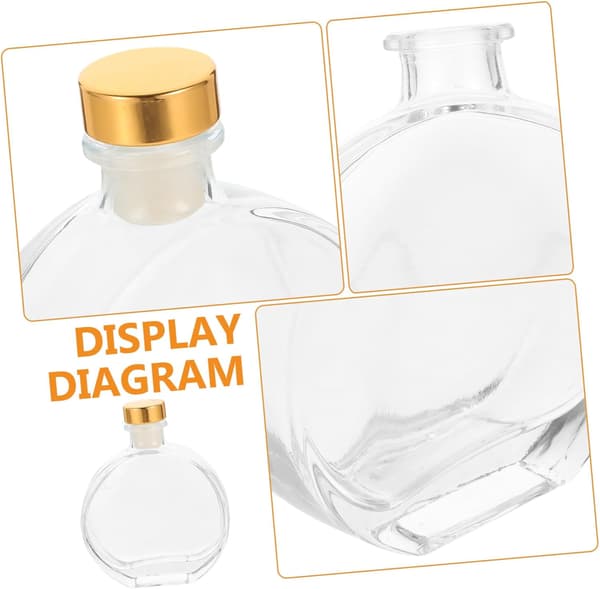 Eterisk oljediffusorflaska och parfymdiffusorflaska 100 ml glasbehållare med propp