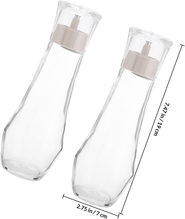 2 st munvattensdispenser för 8,8 oz glasflaskor med lockkopp påfyllningsbara pumpflaskor