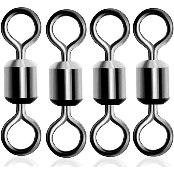 40 st Rullande Fiske-Swivels med Solida Ringar Fiske-Linje till Krokstift Swivels Koppling Karpfiske