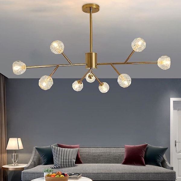 120cm Sputnik Design Hængelampe Guld Nordic