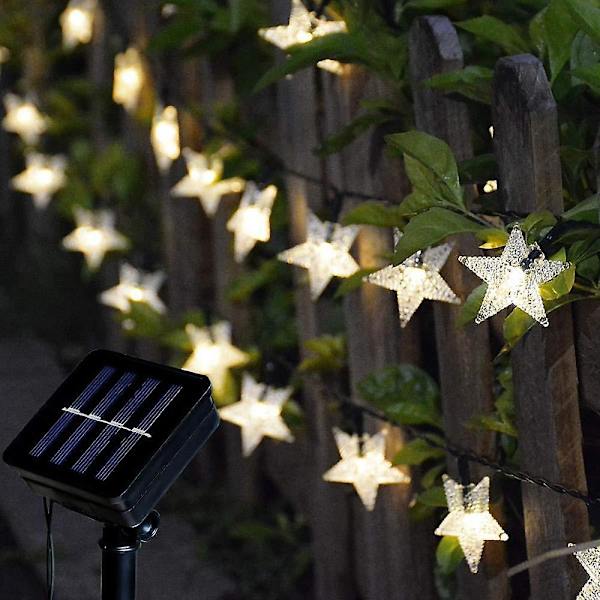 Ramadan Eid-lampor för utomhus, solcellsdrivna ljusslingor, 12m, 100 LED