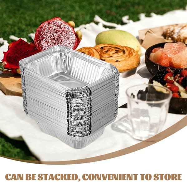 100 stk. engangs aluminiumsfolieforme 260ML Mini brødforme dybe bageforme af stanniol