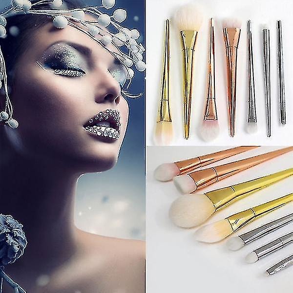 7 stk. Makeup Pensler Foundation Blush Ansigtspulver Kontur Sæt Kosmetik Værktøj