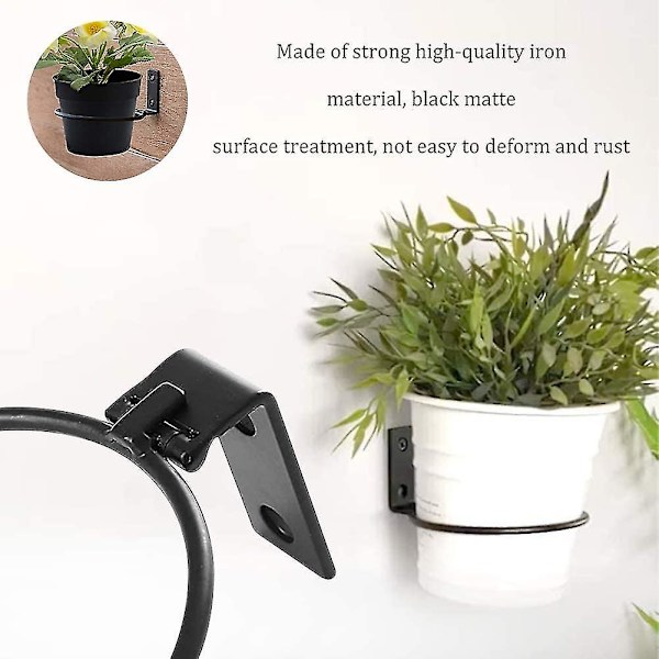 2-pack Ringblomkrukehållare Väggmonterad Metall Växt Hängare