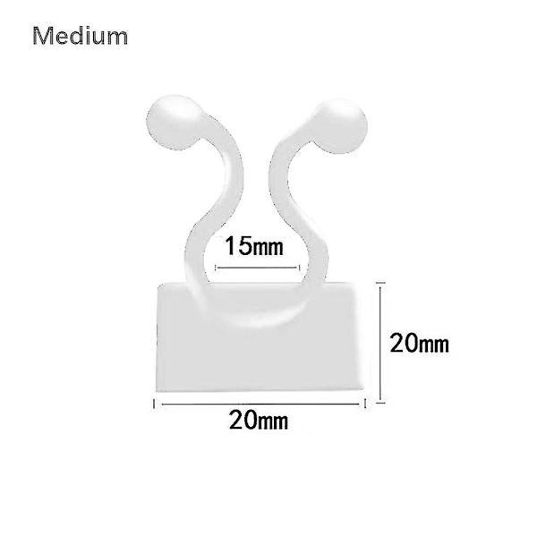 Osynliga Växtklämmor för Klätterväxter Väggfäste Klibbiga Klämmor Haken White 10pcs