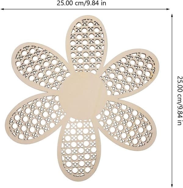 Trævægkunstpanel Vægblomstindretning Khaki Blomsterform Rustik Moderne Stil Træmateriale