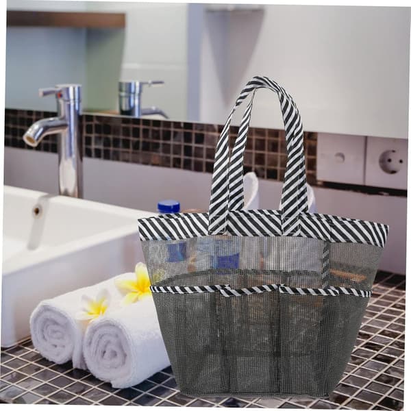 Mesh brusepose toilettaske stor rejsekosmetiktaske robust design
