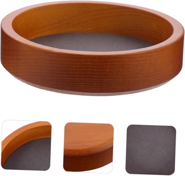 Halvcirkelformat smyckesställ för armband och ringhållare i trämaterial