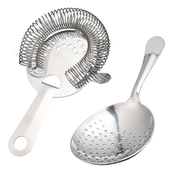 2 stk. Si Strainer Professionel Praktisk Nyttig Robust Rustfrit Stål Barware Robust Is Strainer Cocktail Strainer