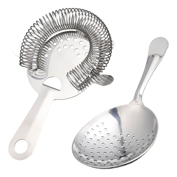 2 stk Sil for Profesjonell Praktisk Nyttig Robust Rustfritt Stål Barware Robust Is Sil Cocktail Sil