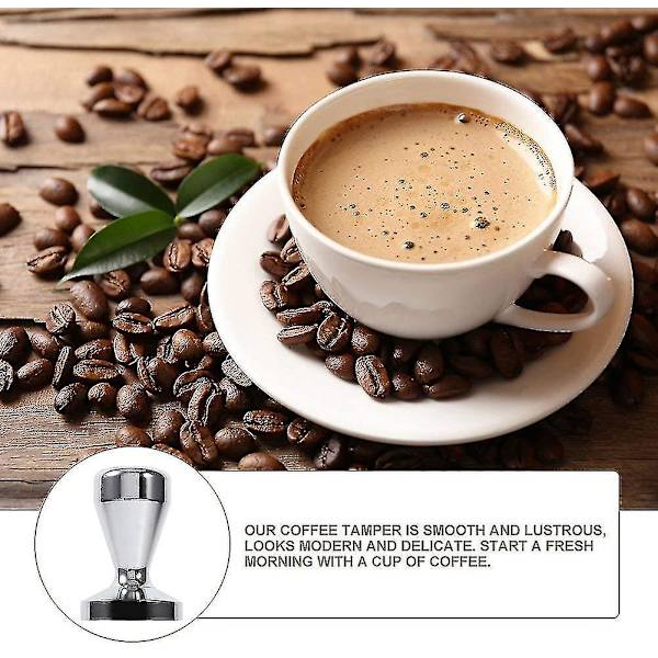Espresso Tamper i Rustfrit Stål 51 Mm / 49mm Diameter Cirkel) Kaffe Bønne Presseværktøj Med Flad Bund