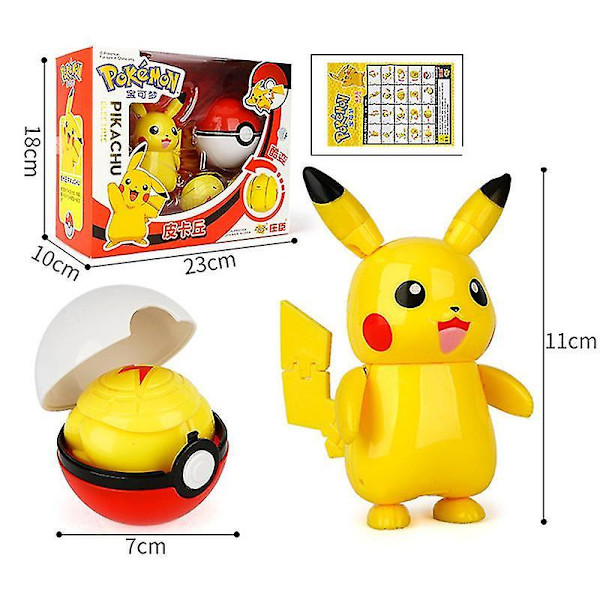 Mewtwo Lekesett Pikachu Charmander Lunala Rullende Actionfigur Barnleker