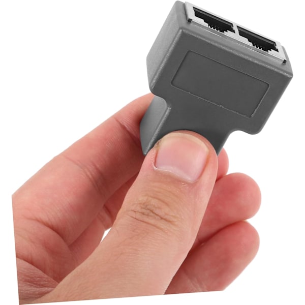 Praktisk Ethernet Splitter 1 til 2 Splitter Stik Plastik Netværksadapter Gigabit