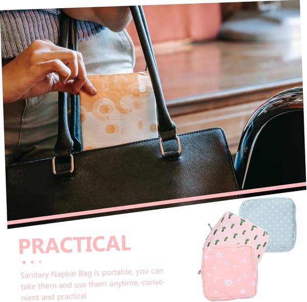3 stk. hygiejnebindstaske Menstruationsbind Organizer Dekorativ Periode Pung Bærbar Taske