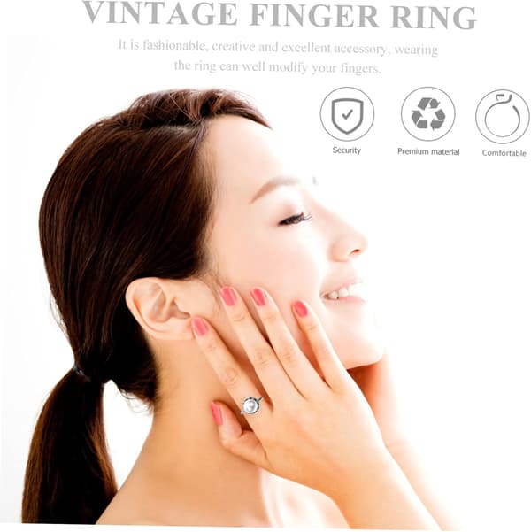 Trendy perlering for kvinner Estetisk cocktail statement-ring Enkelt og elegant design