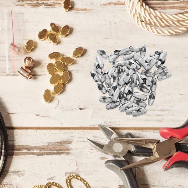 50 stk. 4,5 mm rustfrit stål 304 kuglekædeforbindere clips til smykker