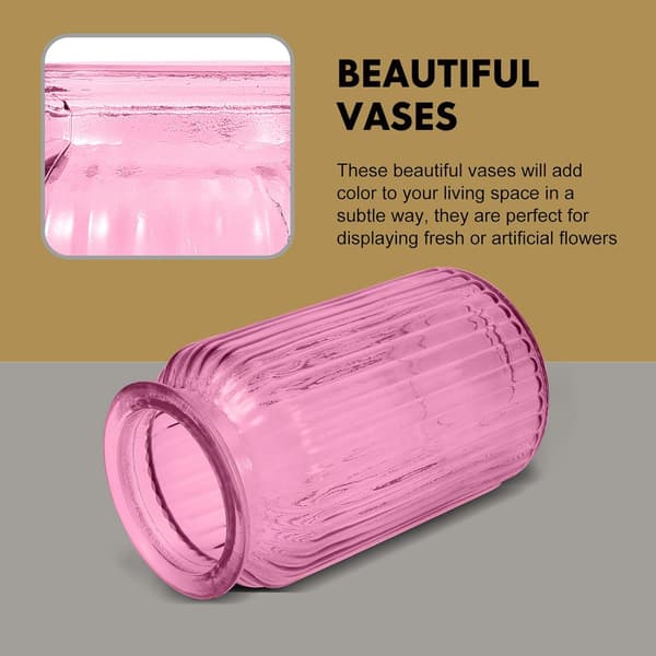 Färgad glasvas Glas Blomsterbehållare Unik form Enkel stil