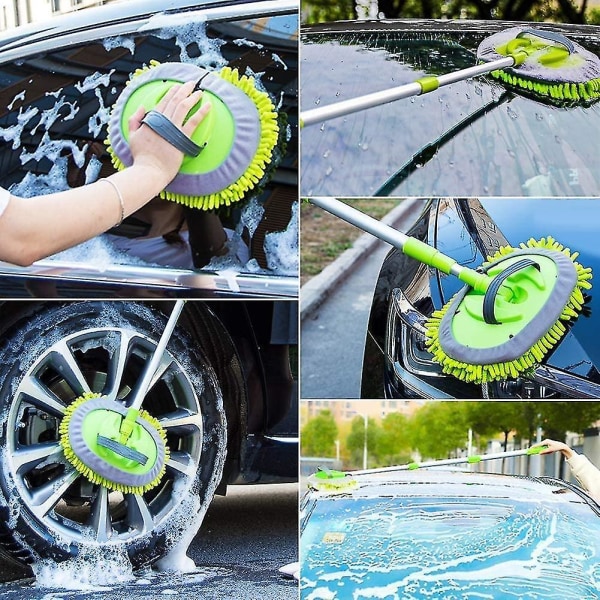 2 i 1 biltvätt mjukvårdsborstemopp Rengöringsverktyg för fordon