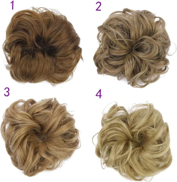 Vågigt lockigt hårknut förlängning Scrunchie Elastisk Hårbit för Kvinnor Syntetisk Hästsvans Uppklippt Håraccessoar