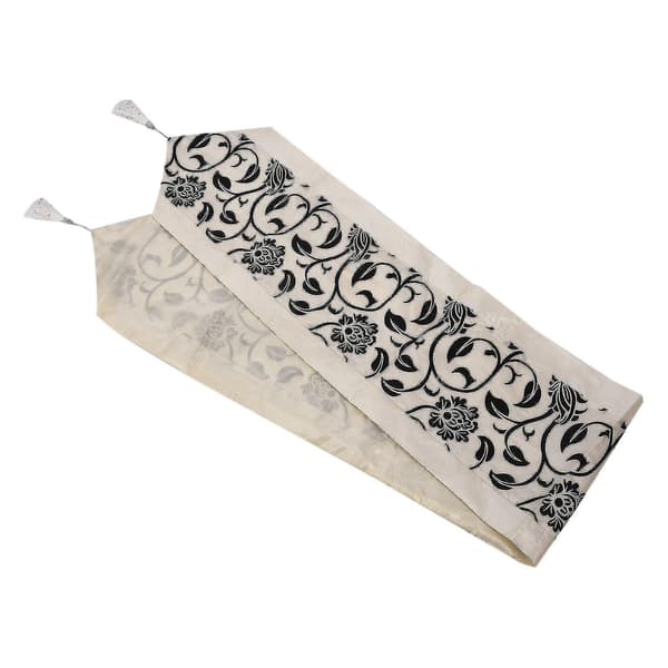 2x Modetilbehør Blomst Dug Bordløber (Beige)