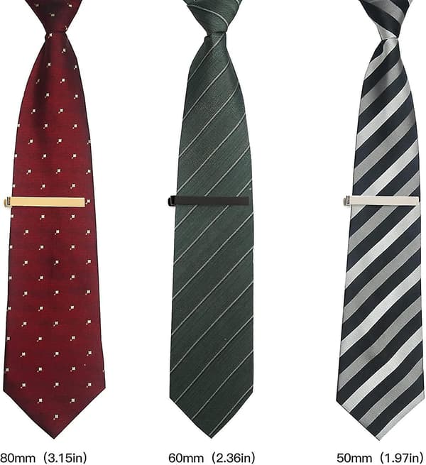 Slips for menn, 3-pakks slipssett, gull sølv svart slips