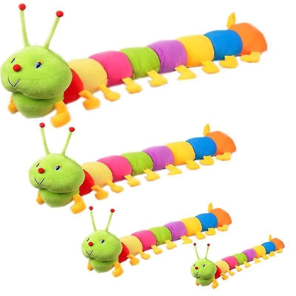 80cm Sød Stor Blød Caterpillar Plyslegetøj PP Bomuld Fyldt Insekt Dyr Kontor Sofa Pude