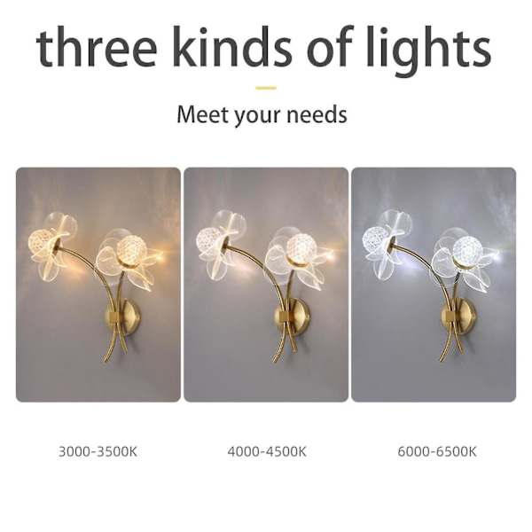 Foyer Indendørs Vægskinne Blomst-formet Split Design Lampe
