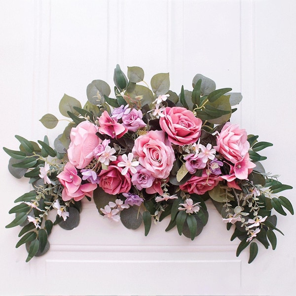 Bröllop Arch Flower Swag Set med 2 DIY Rose Arch Decor