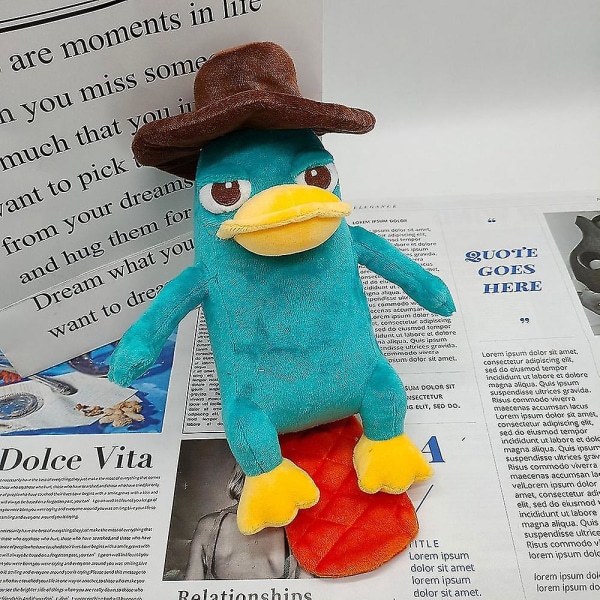 25cm Perry Platypus Plyslegetøj Blødt Fyldt Sød Dyr Legetøj Til