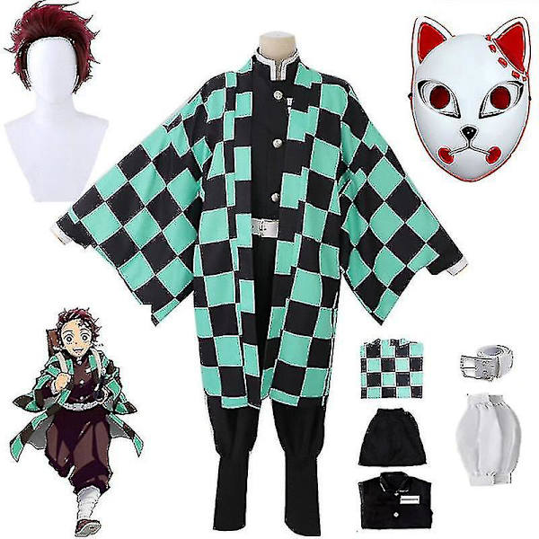 Demon Slayer Tanjirou Kamado -asu - Anime-asusetti M Outfits C