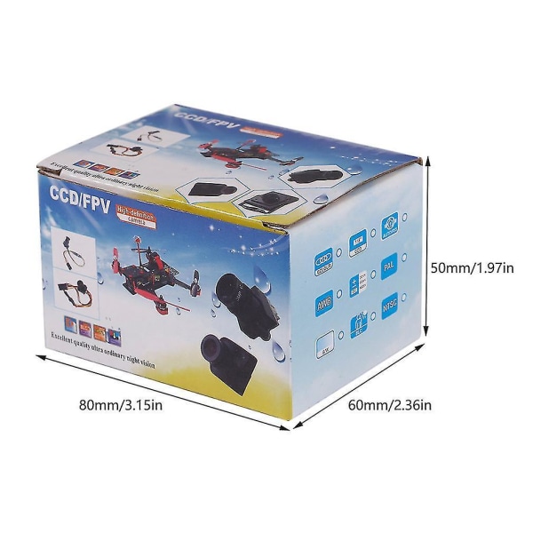 5.8G 48CH 25mW 1000TVL FPV Kamera med Sender til RC Quad