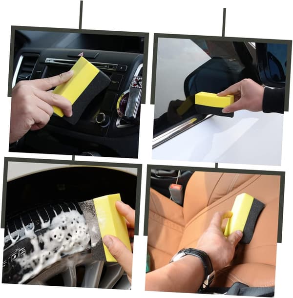 Biltvättsvampblock 2-pack för biltvätt Repfri tvättsvamp för bildetaljering och interiörrengöring