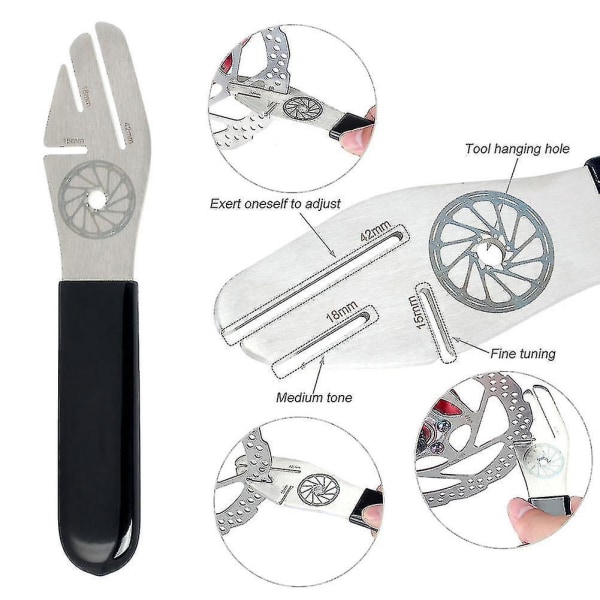 Cykel Skivebremse Rotor Justeringsværktøj Cykel Gab Rep1pcs-sort